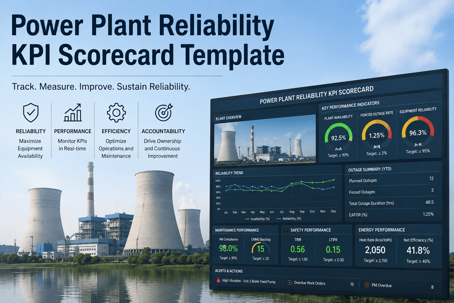 power-plant-reliability-kpi-scorecard-template