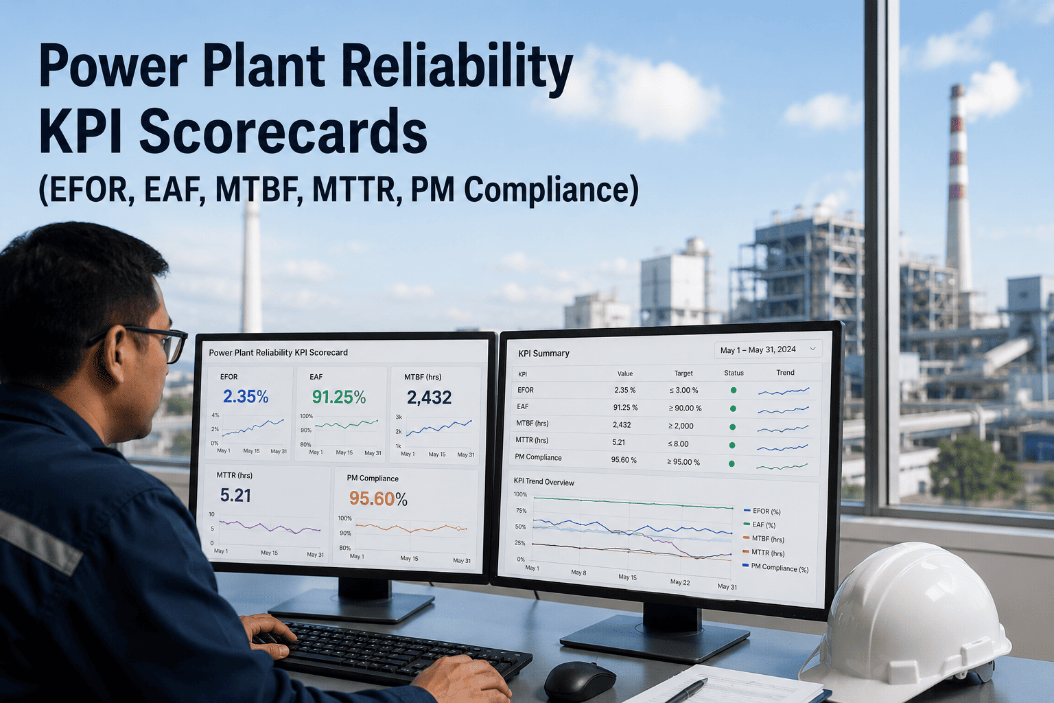 power-plant-reliability-kpi-scorecards-efor-eaf-mtbf-mttr