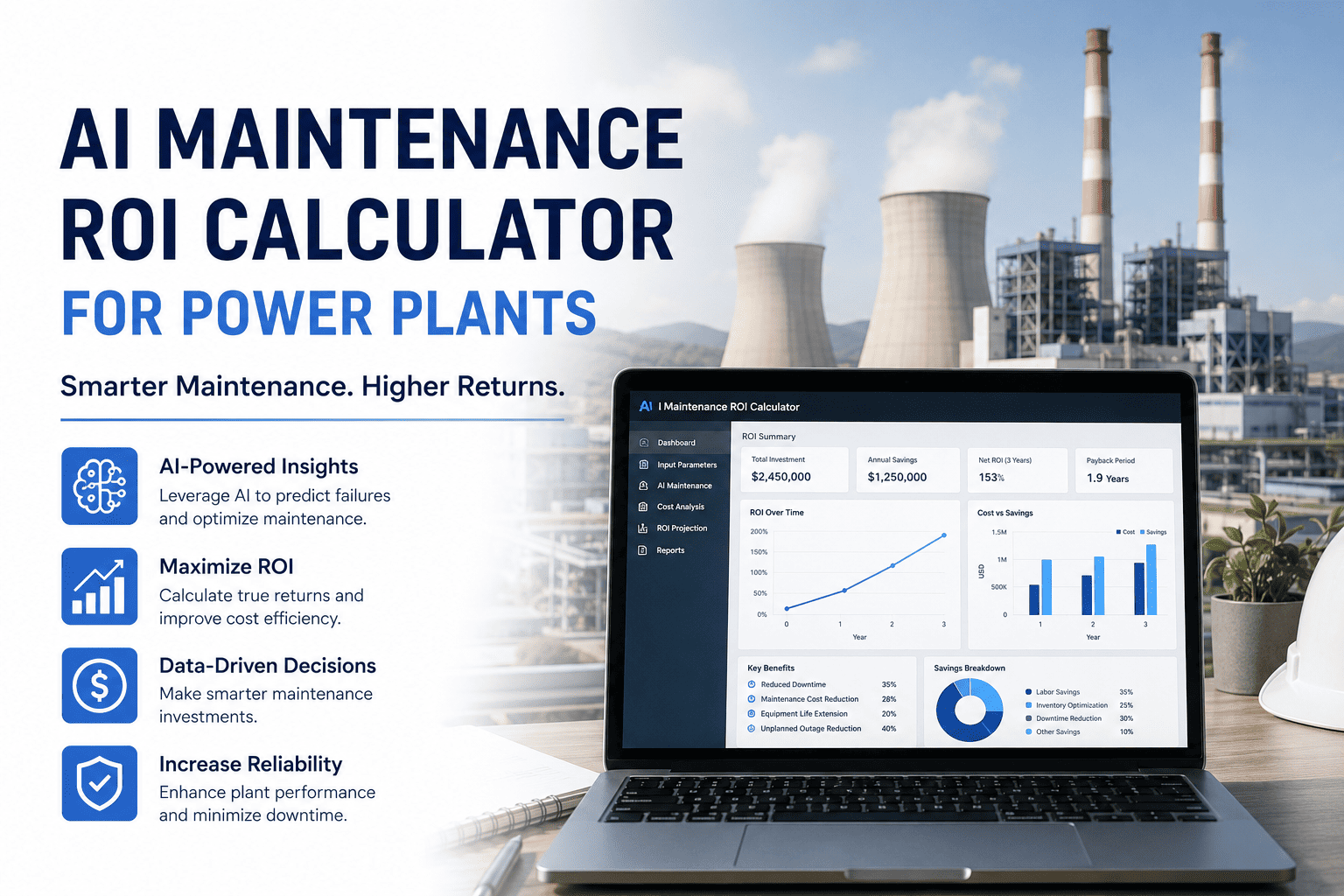 AI Maintenance ROI Calculator for Power Plants