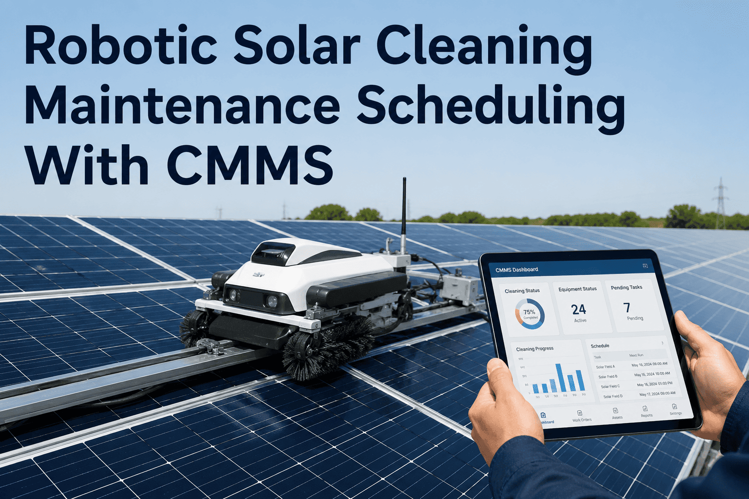 robotic-solar-cleaning-maintenance-scheduling-with-cmms