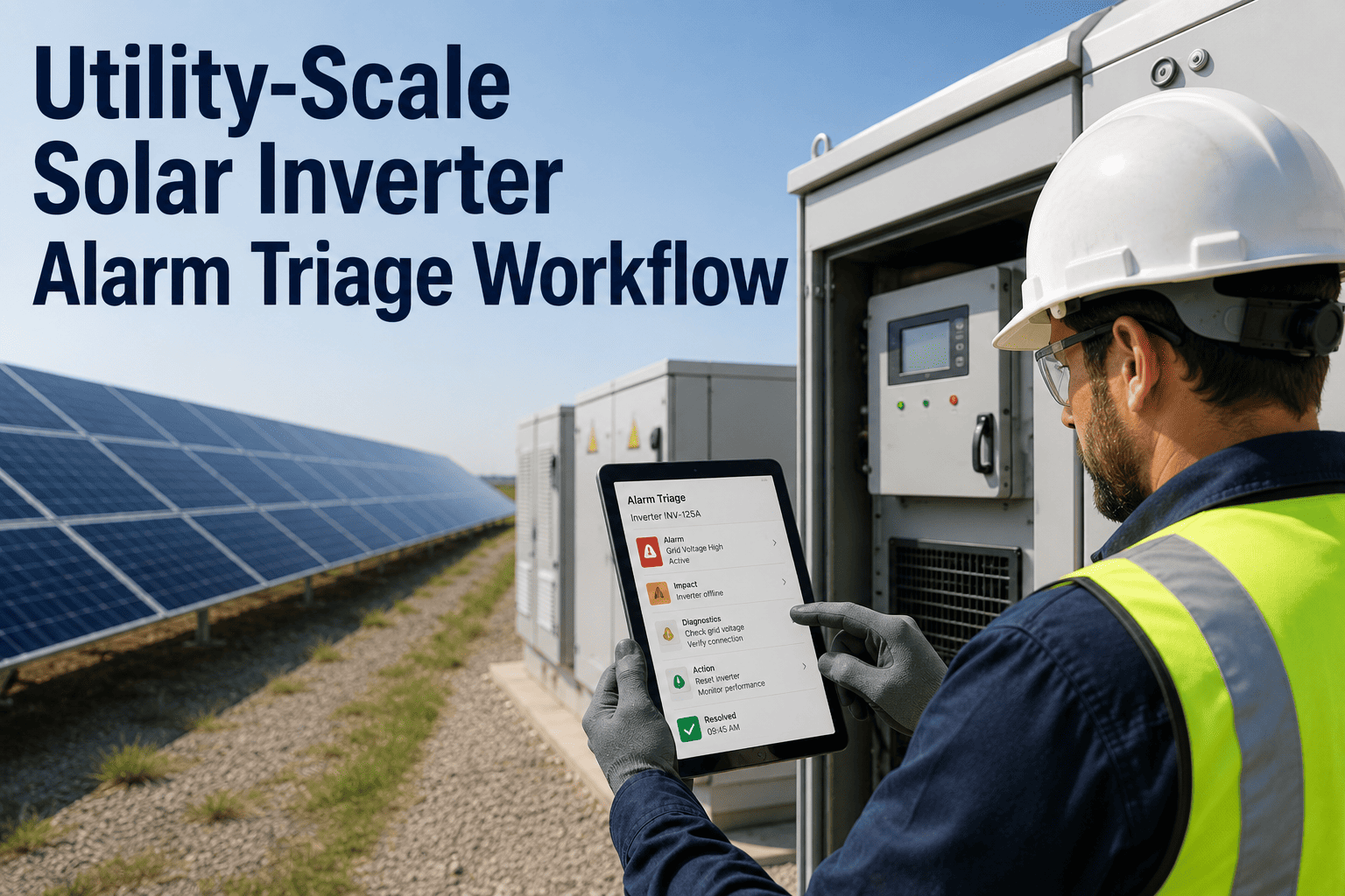 utility-scale-solar-inverter-alarm-triage-workflow