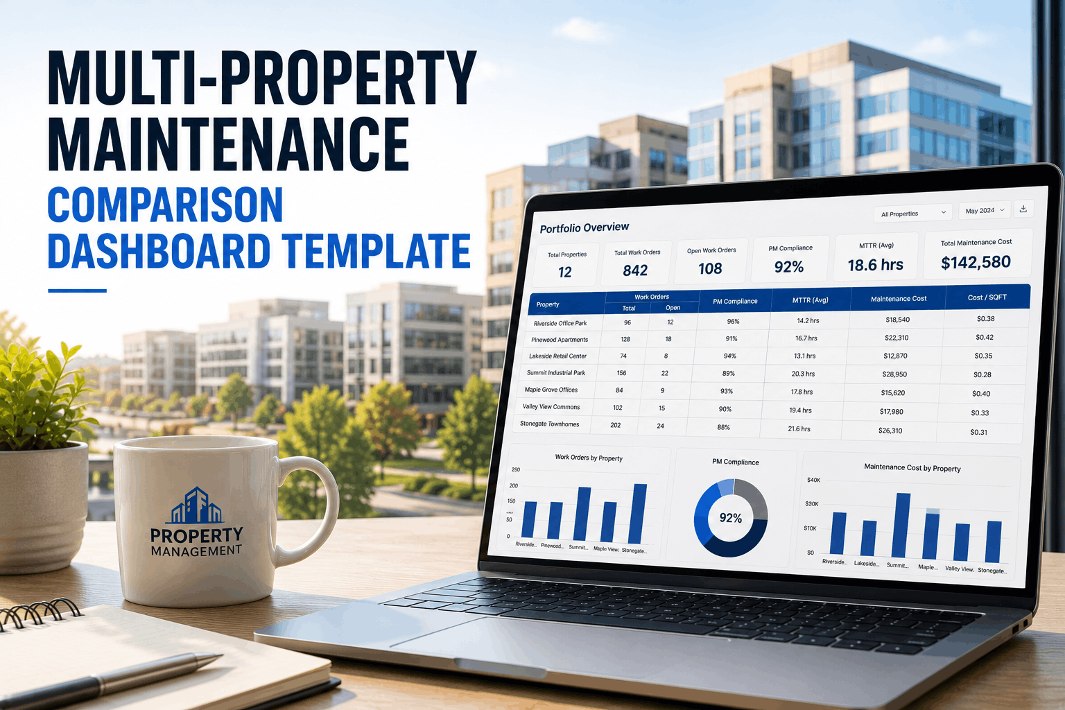 multi-property-maintenance-comparison-dashboard-template