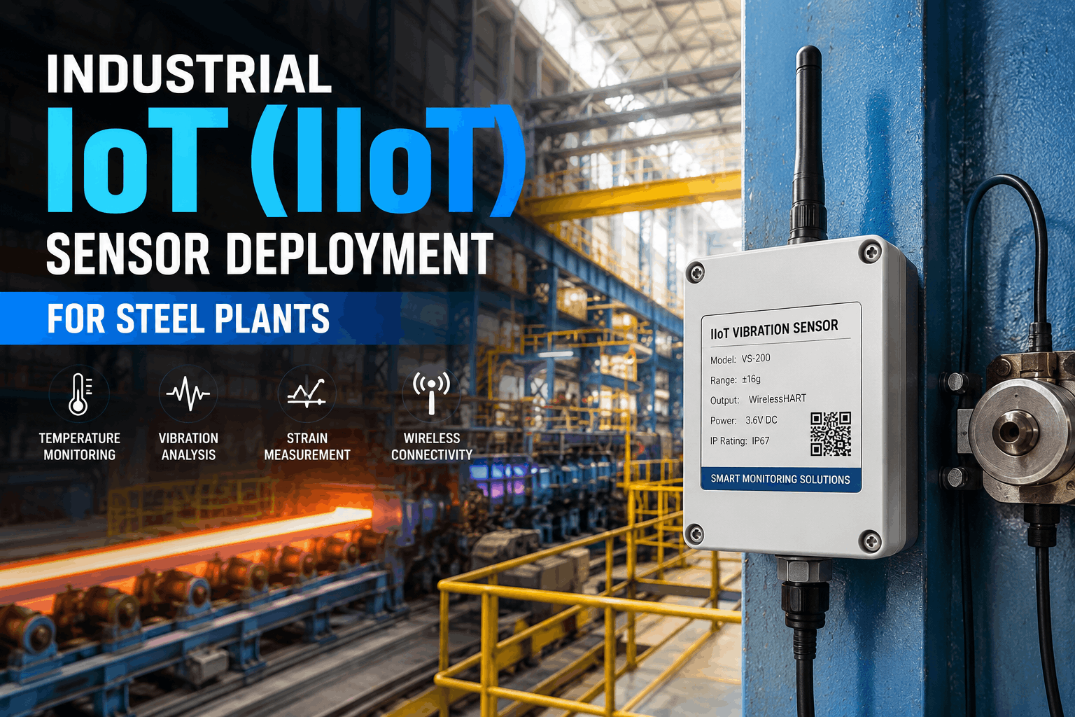 Industrial IoT (IIoT) Sensor Deployment for Steel Plants
