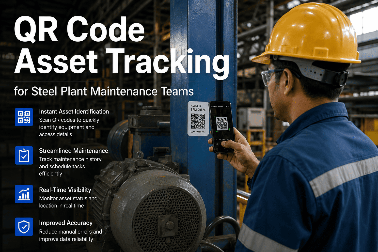 QR Code Asset Tracking for Steel Plant Maintenance Teams