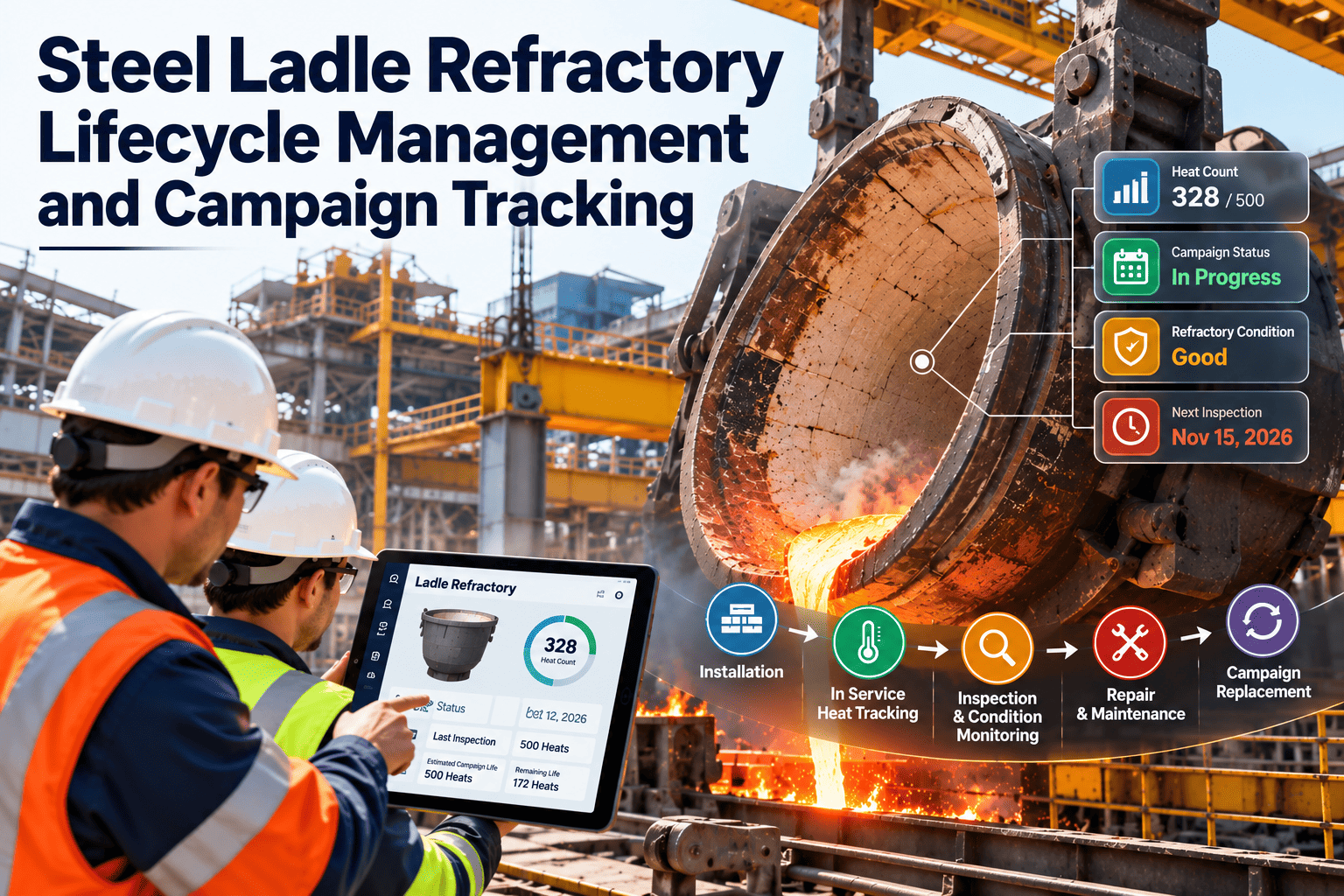 steel-ladle-refractory-lifecycle-management-campaign-tracking