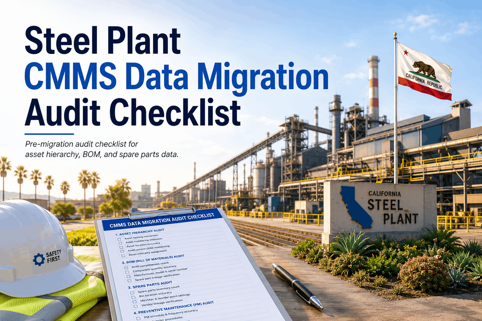 Steel Plant CMMS Data Migration Audit Checklist