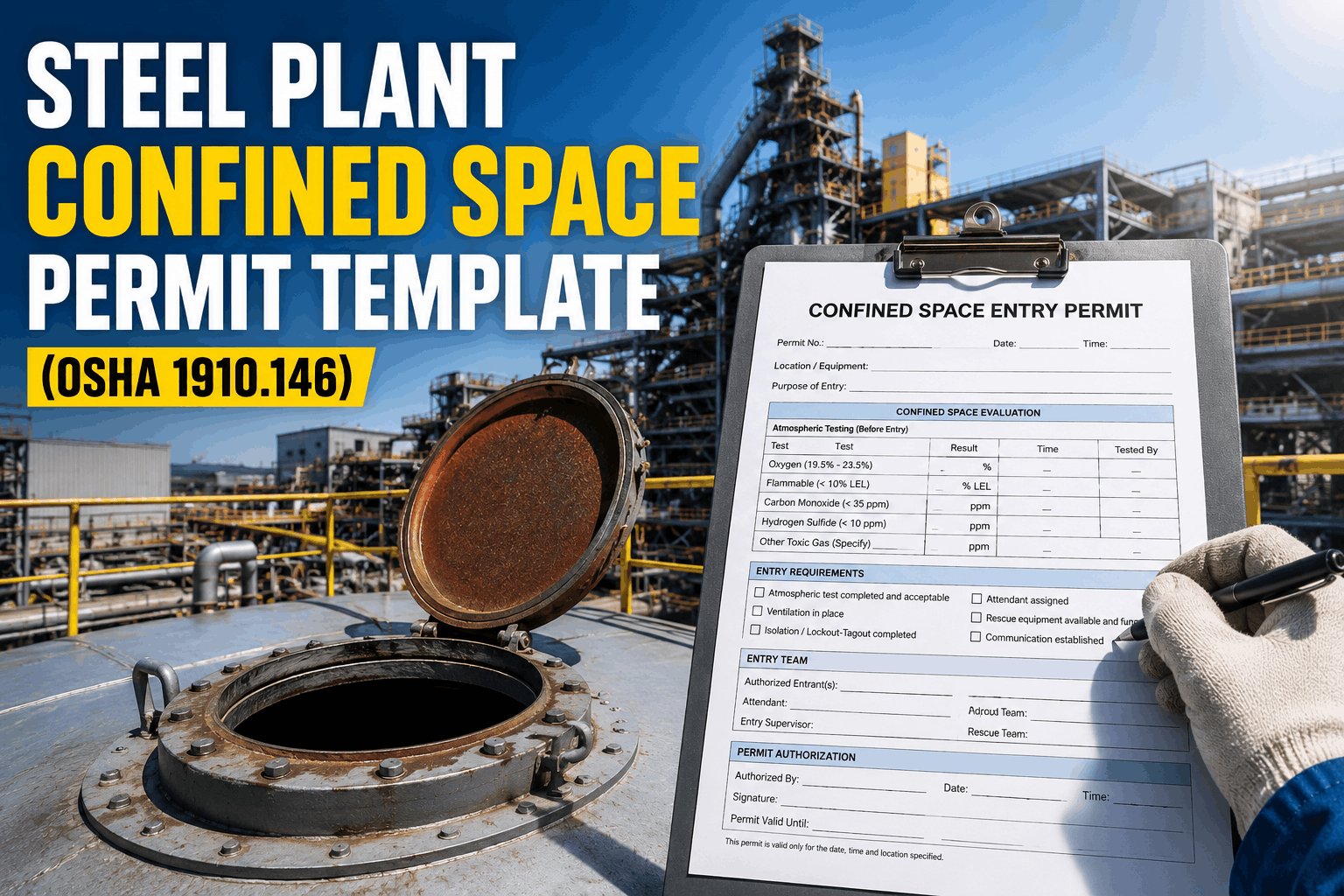 steel-plant-confined-space-permit-template