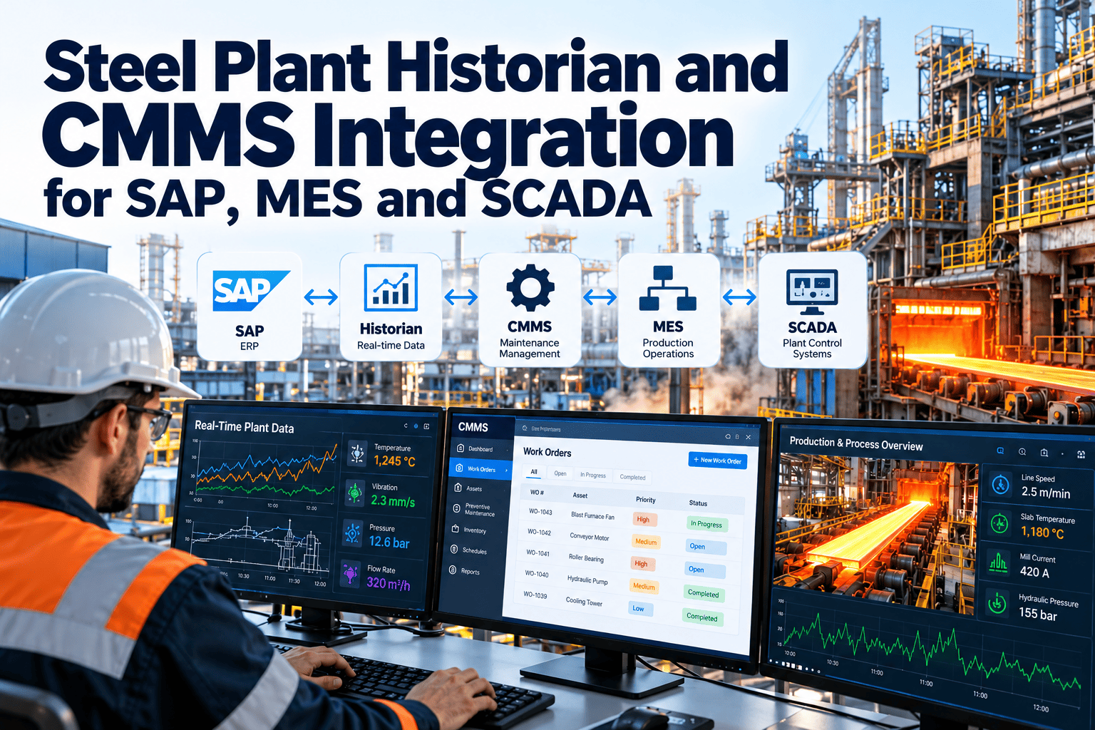 steel-plant-historian-cmms-integration-sap-mes-scada