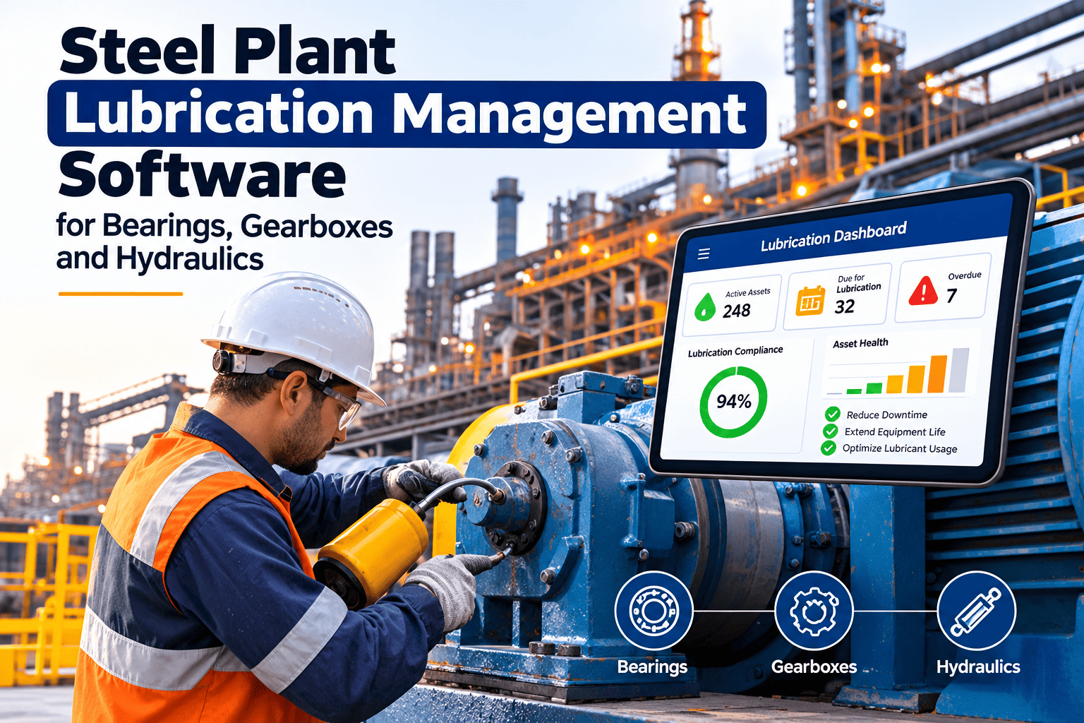 steel-plant-lubrication-management-software-bearings-gearboxes-hydraulics