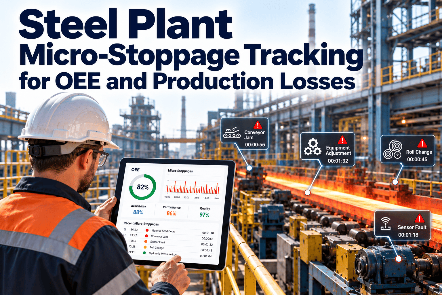 steel-plant-micro-stoppage-tracking-oee-production-losses