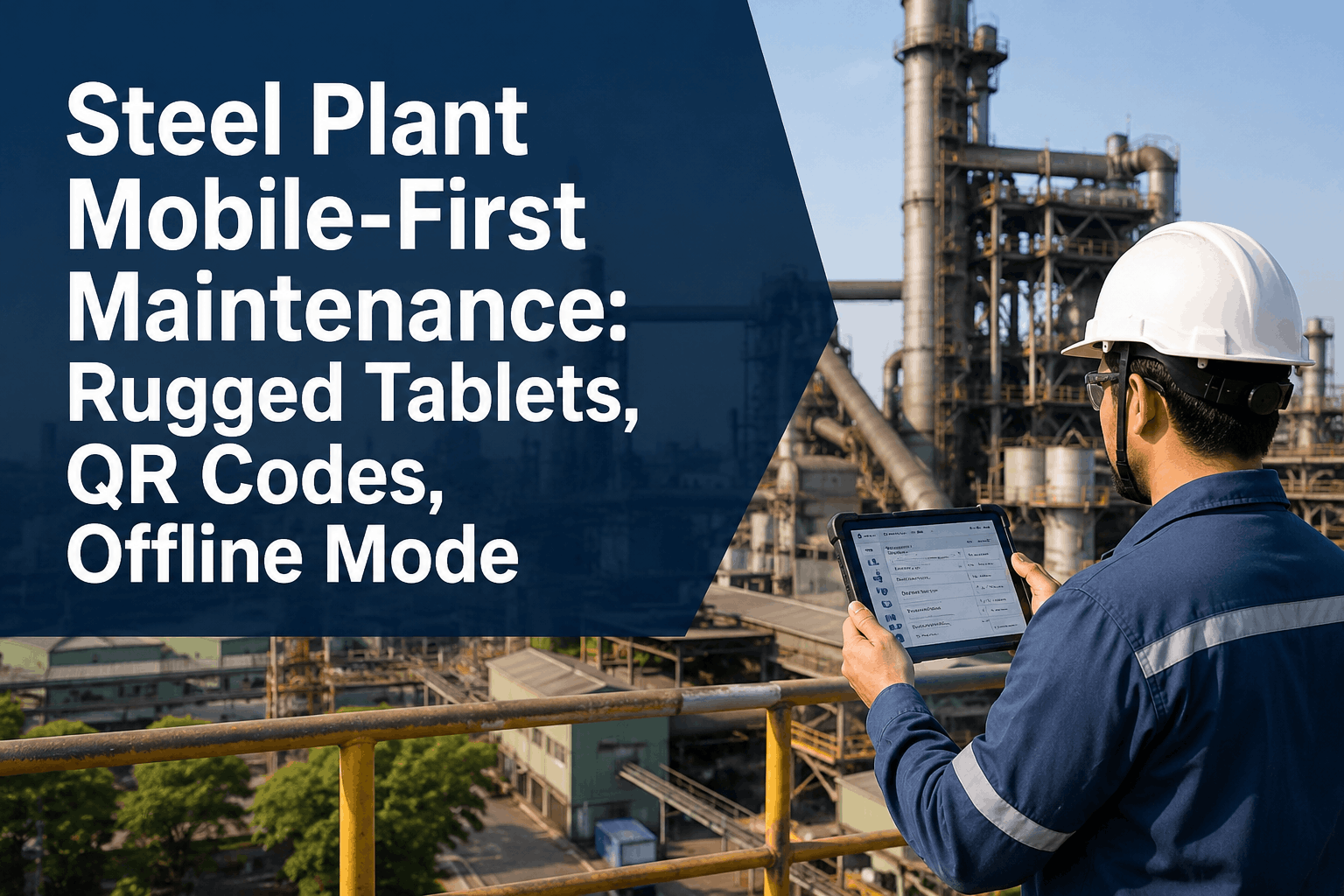steel-plant-mobile-first-maintenance-rugged-tablets,-qr-codes,-offline-mode
