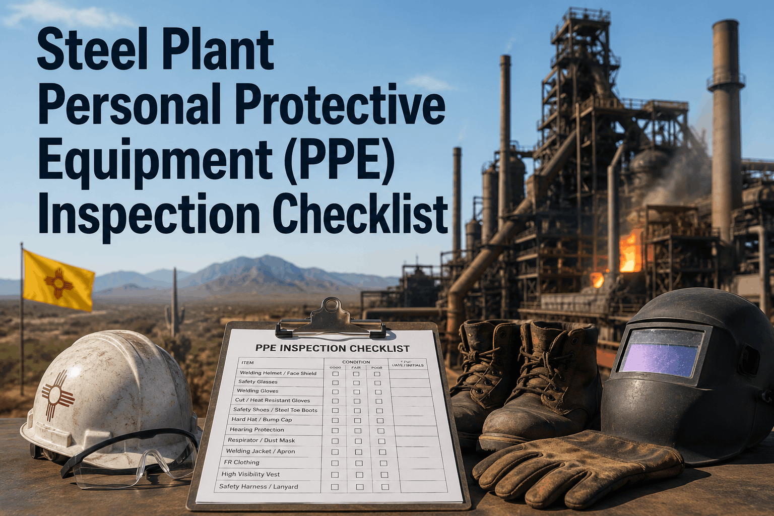 Steel Plant Personal Protective Equipment (PPE) Inspection Checklist