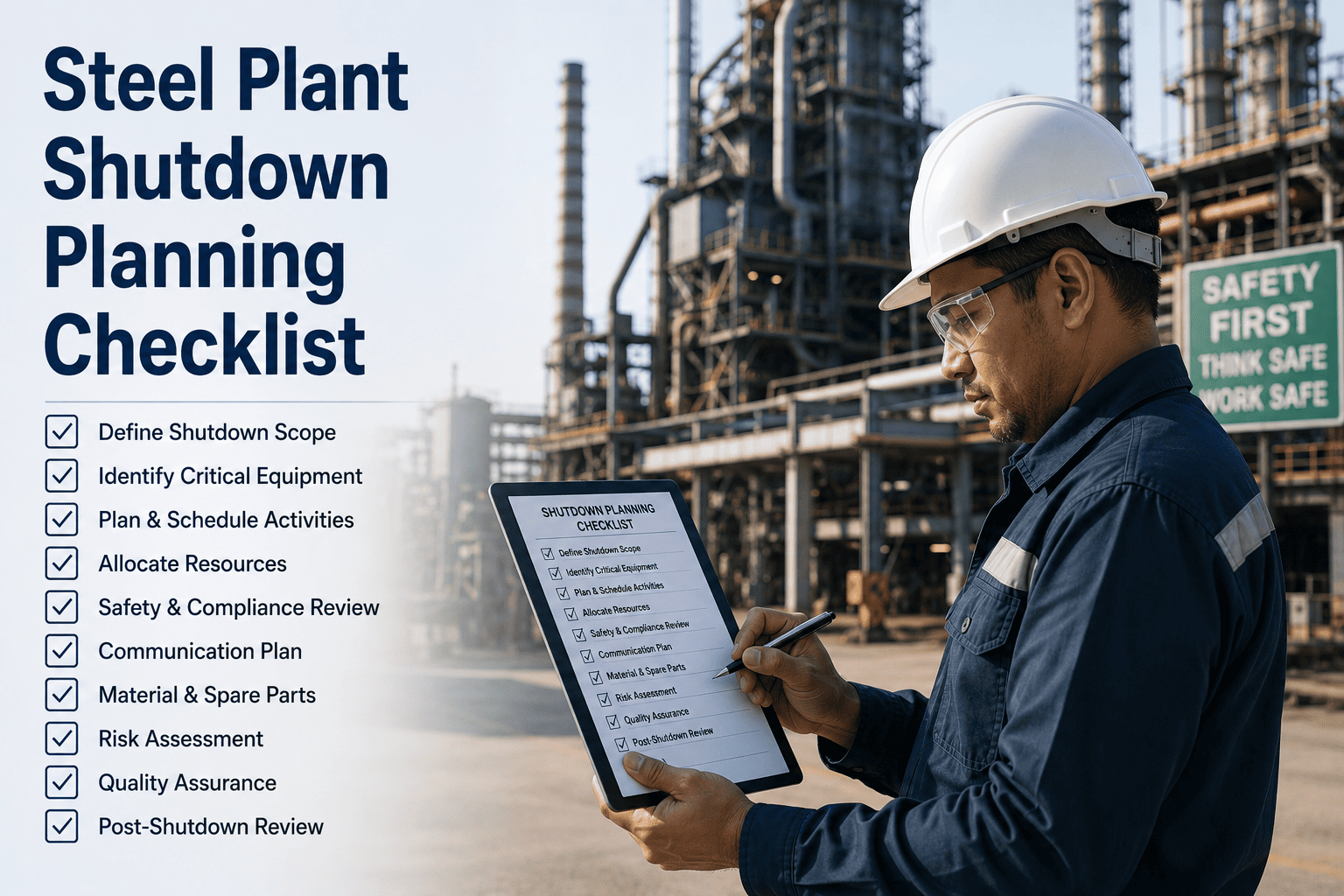 steel-plant-shutdown-planning-checklist