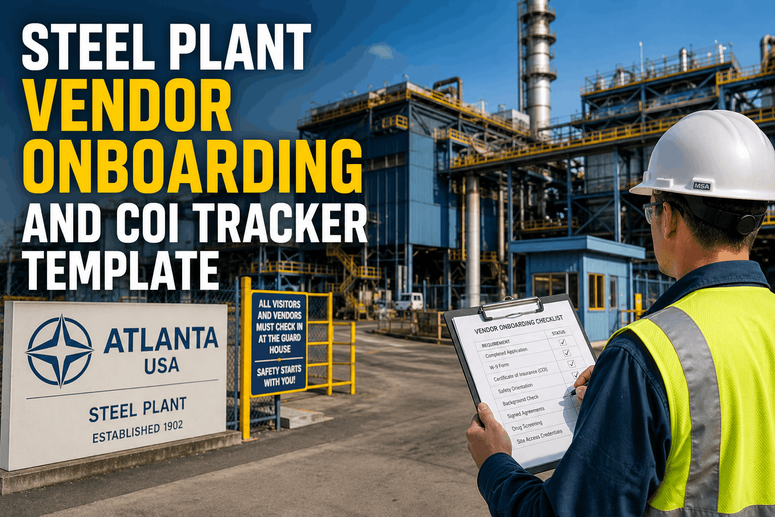 steel-plant-vendor-onboarding-and-coi-tracker-template