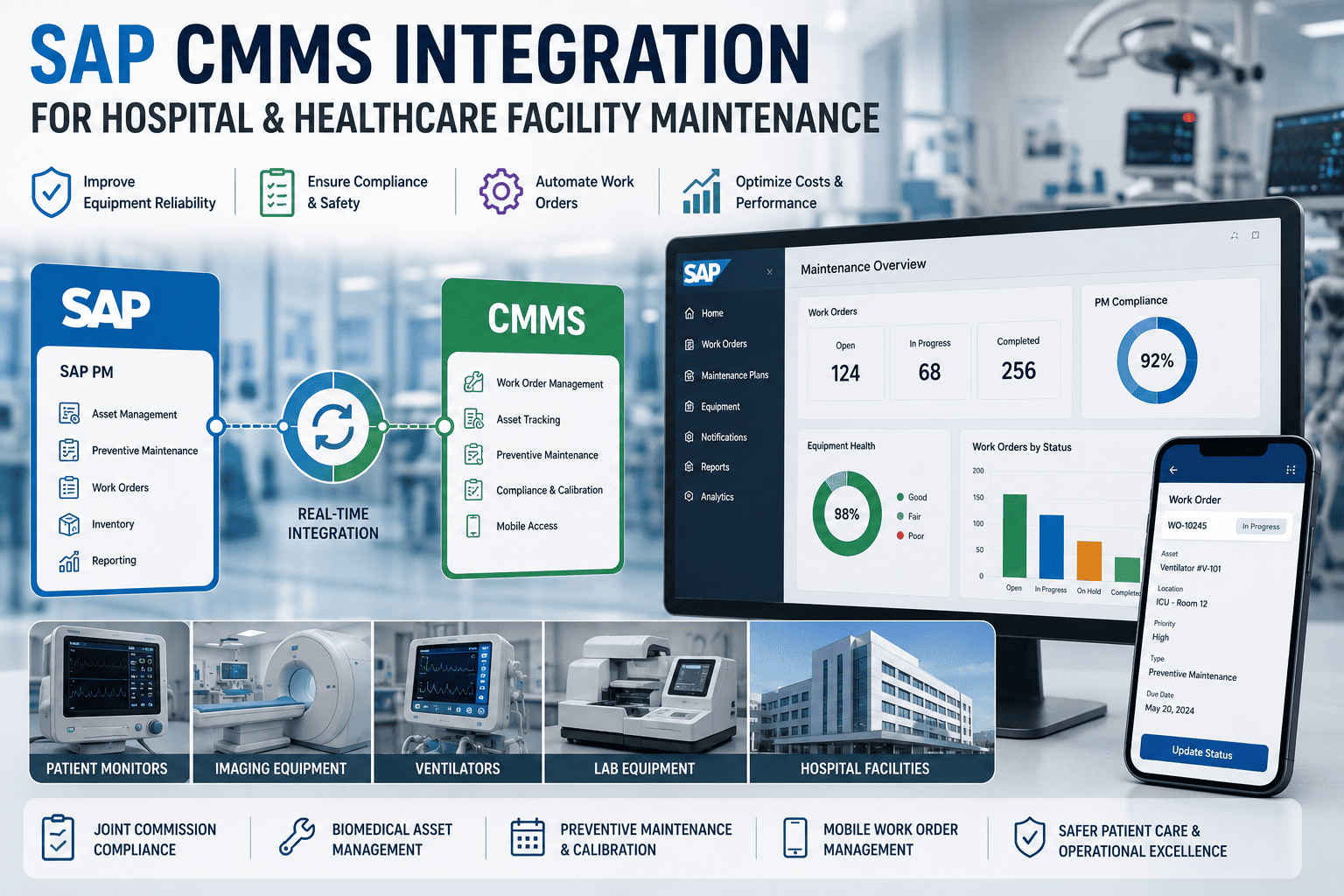 SAP CMMS Integration for Hospital and Healthcare Facility Maintenance
