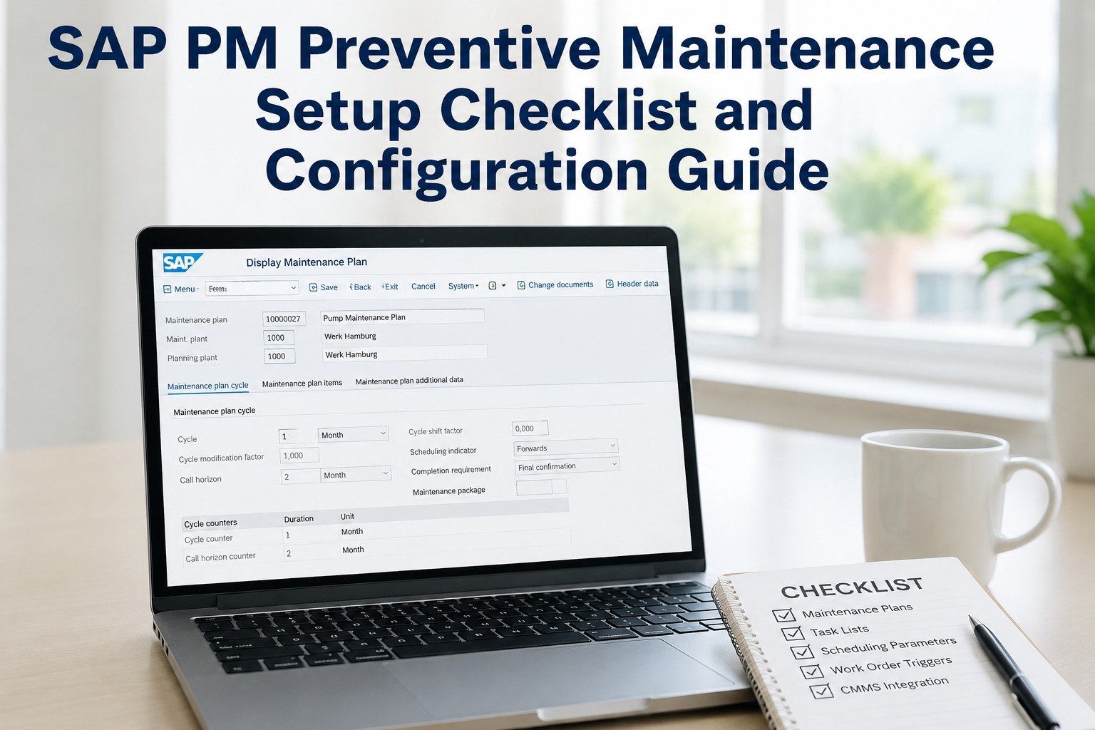 Sap Pm Guide SAP PM Preventive Maintenance Setup Checklist and Configuration Guide